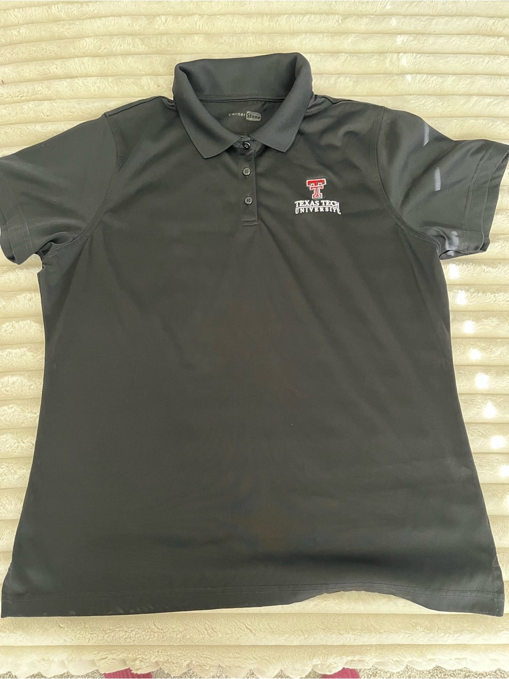 Black Texas Tech University TTU Polo Top